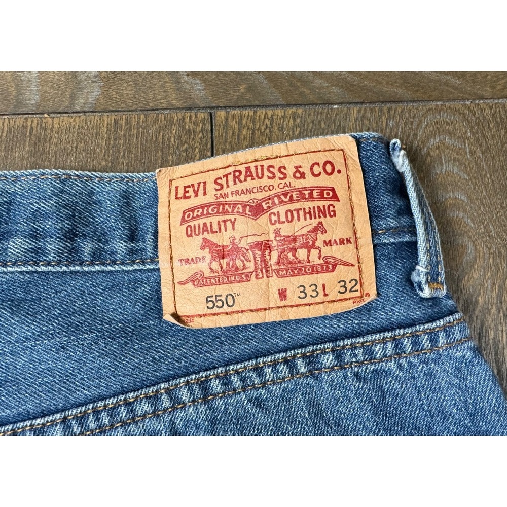 Levi's 550 Jeans Men's 33x32 Relaxed Fit Blue Denim 100% Cotton Older 2000s - Picture 7 of 8